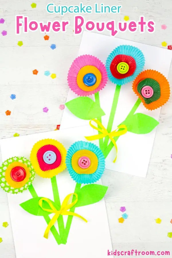 cupcake liner flower craft