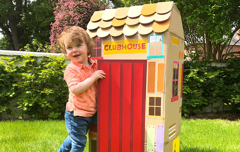 cardboard box play garden