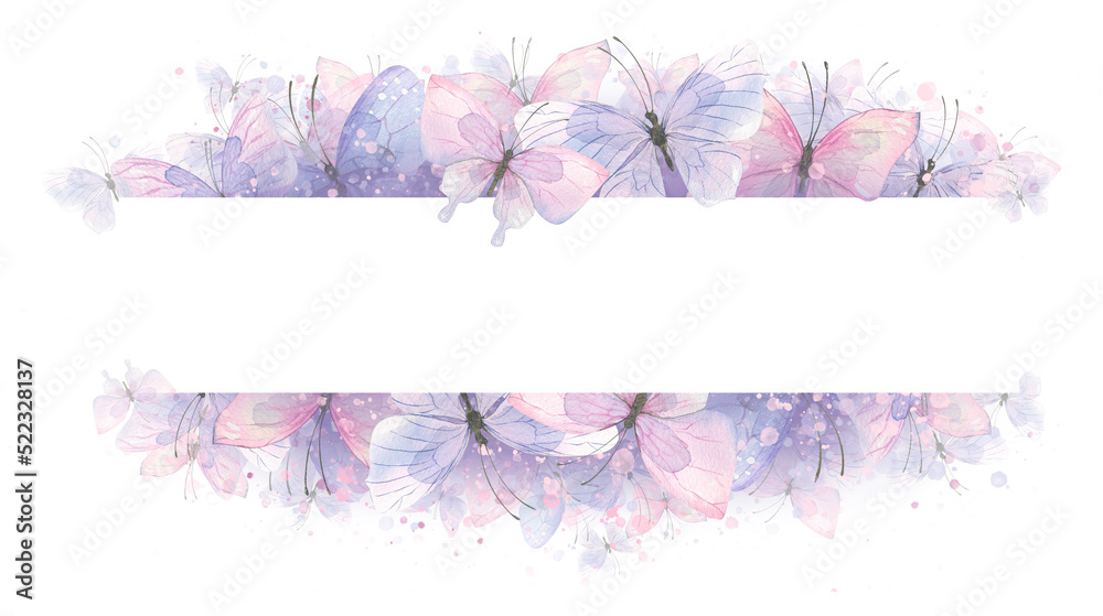 watercolor butterfly banner