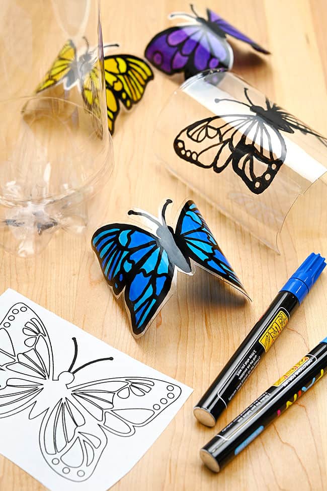 plastic bottle butterfly craft