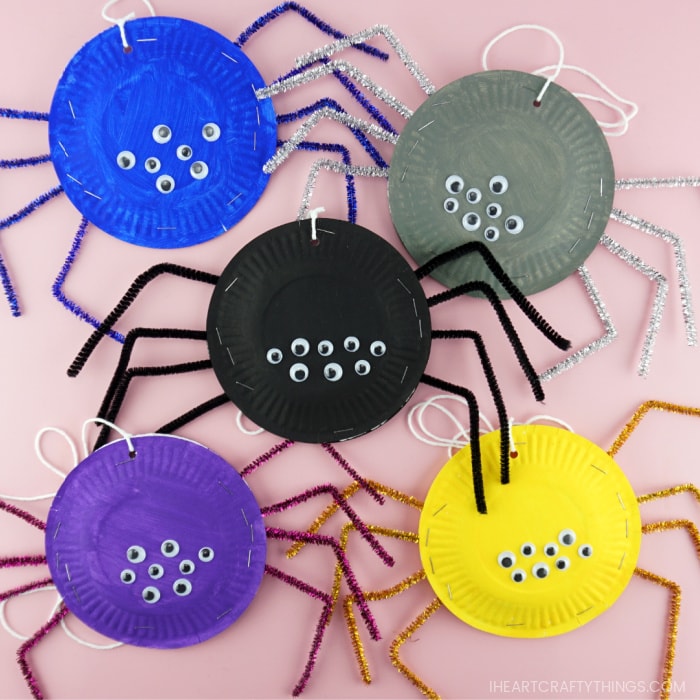 paper plate spider craft