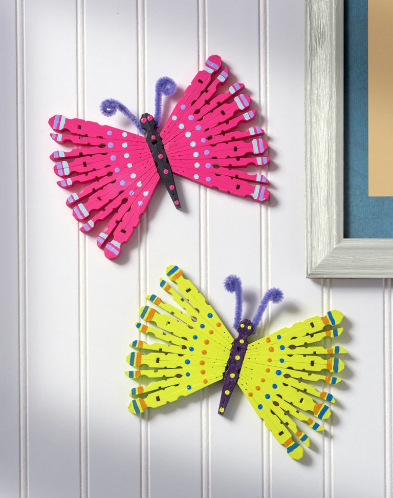 clothespin butterfly craft