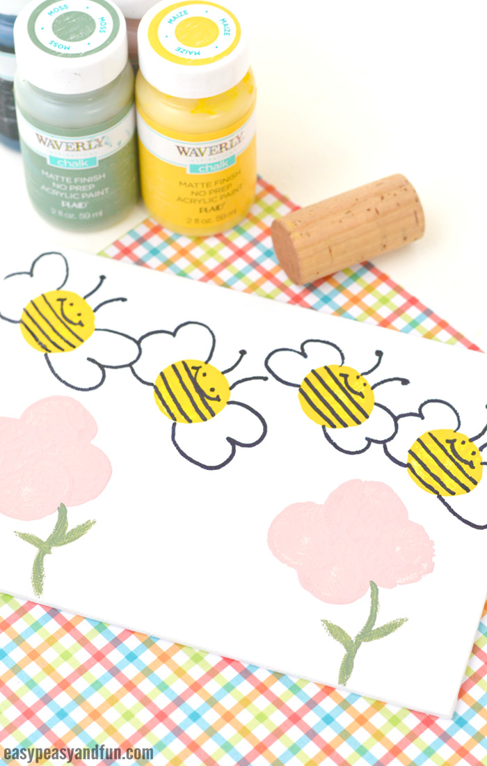 wine cork bee craft