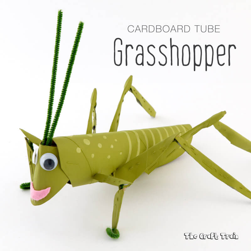 cardboard grasshopper craft