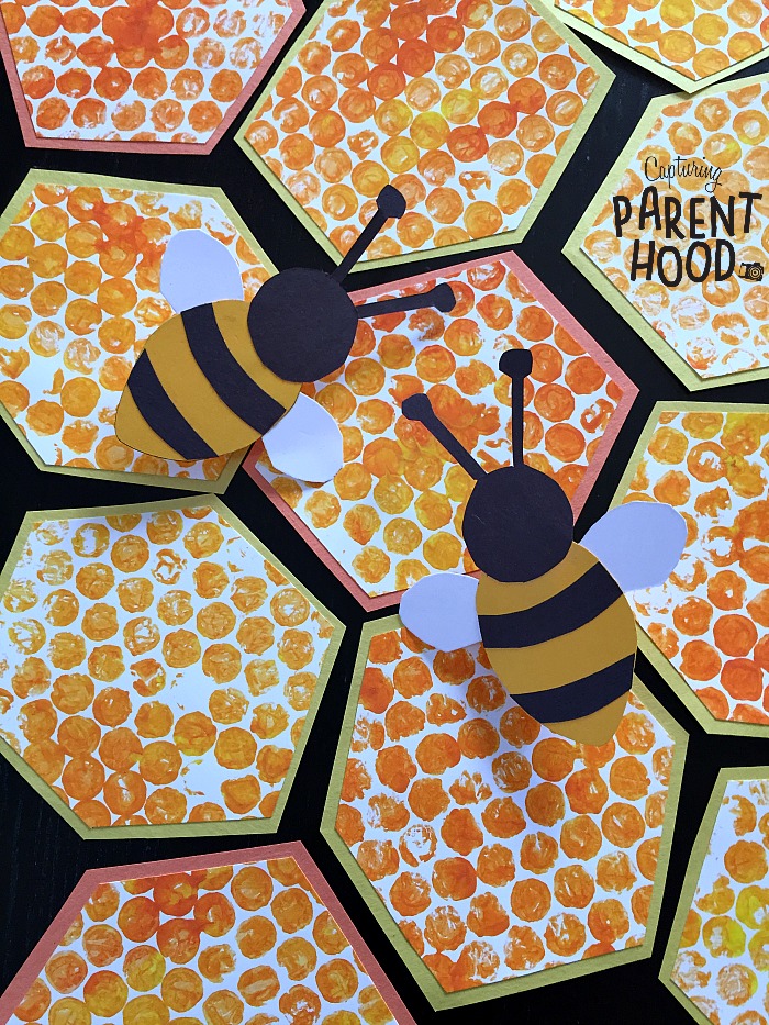 bubble wrap bee craft