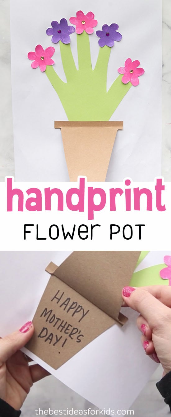handprint flower pot