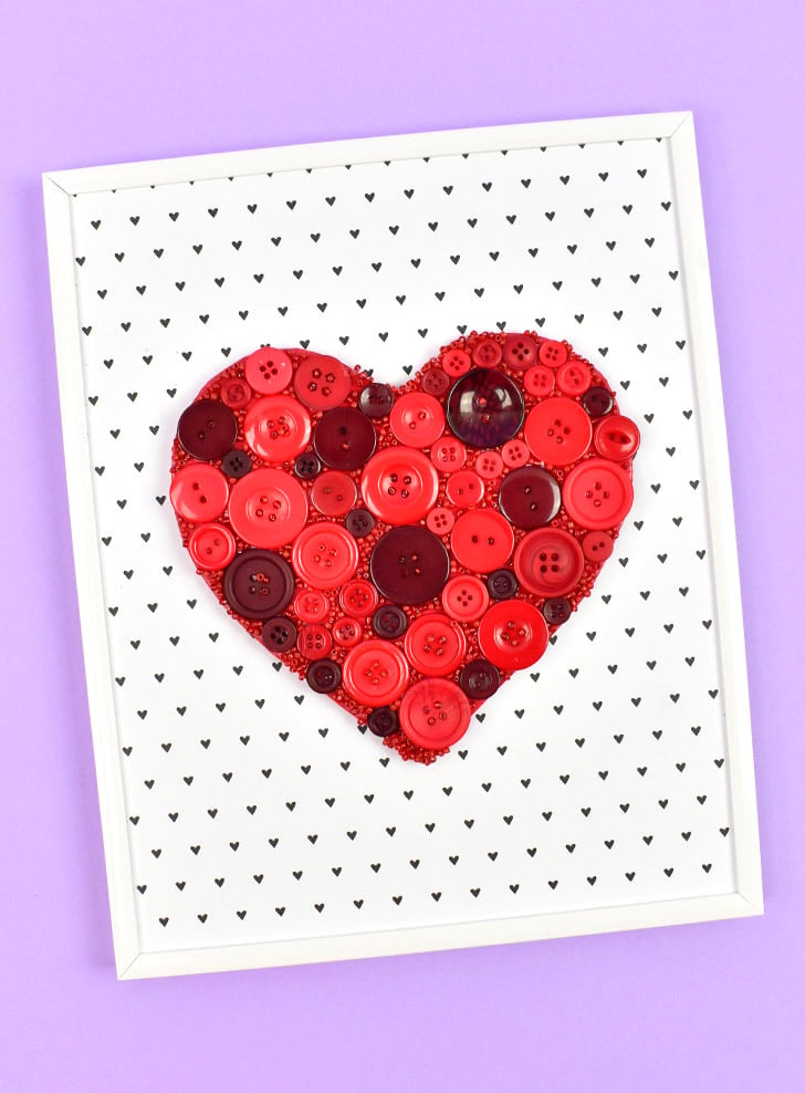 button heart art