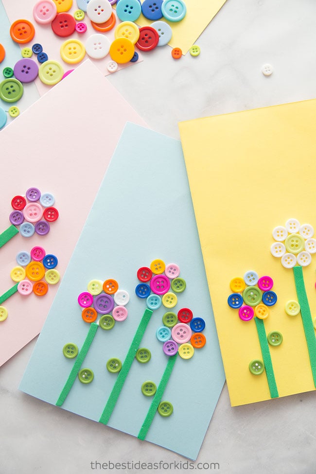 button flower card