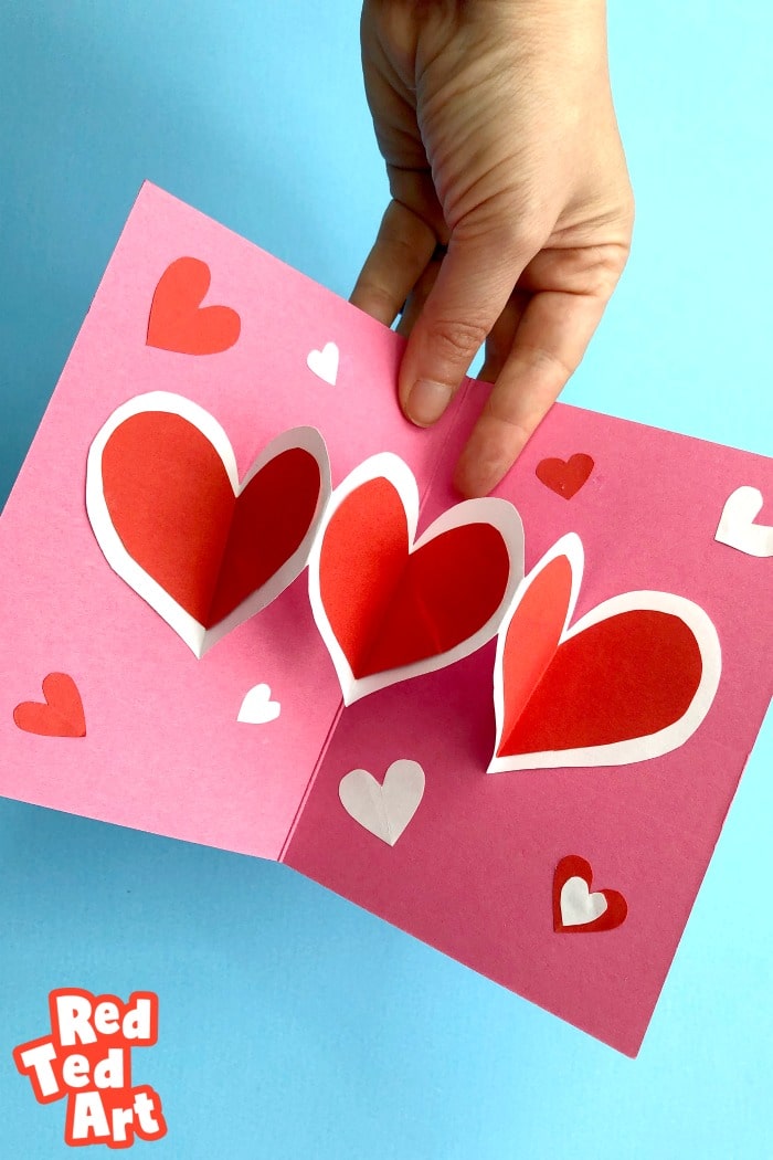 pop up heart card