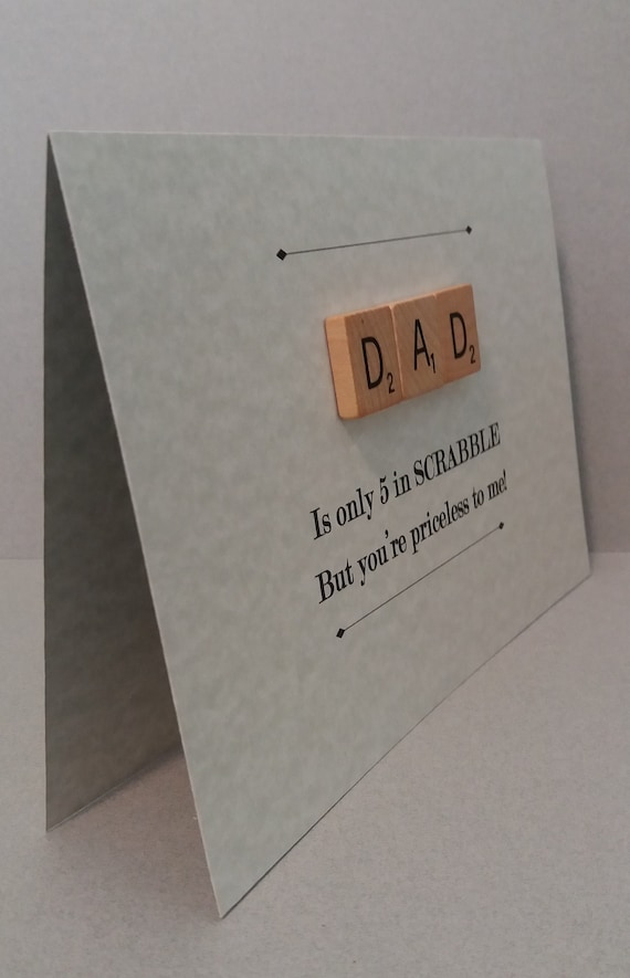scrabble tile card