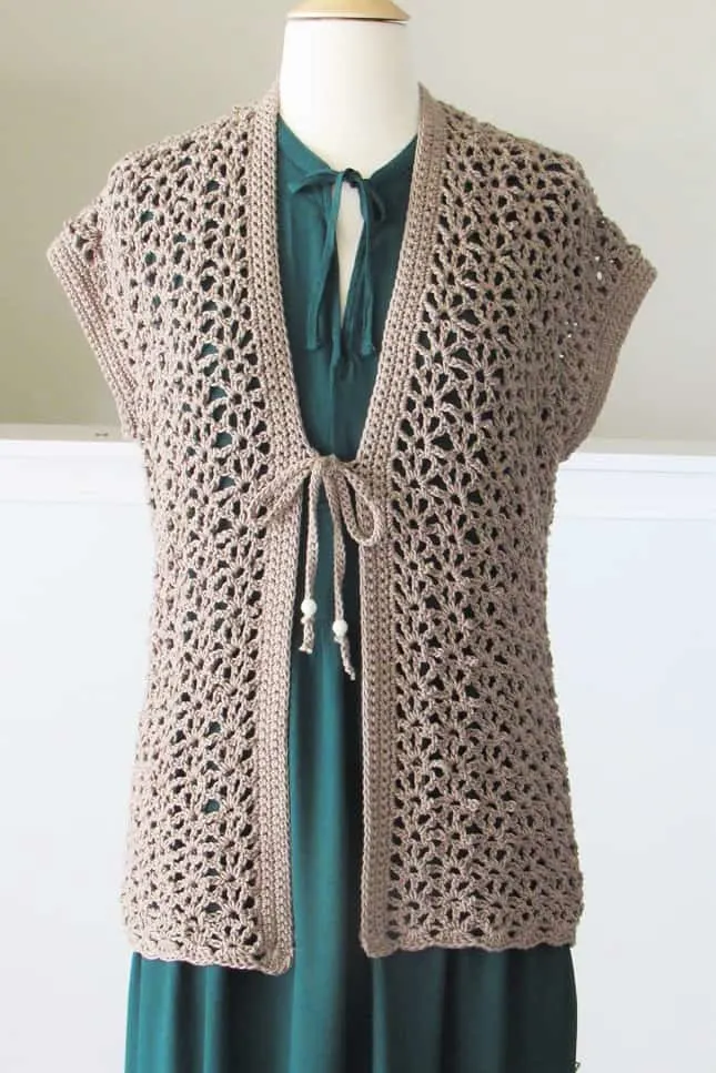 crochet lacy summer cardigan