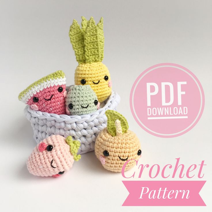 crochet watermelon pineapple amigurumi