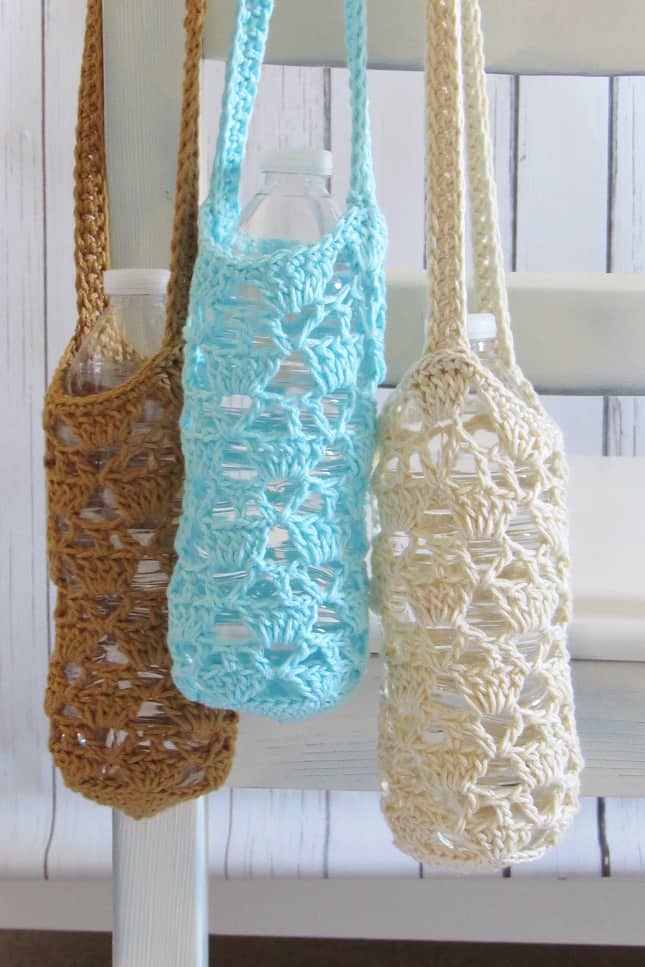 crochet water bottle holder