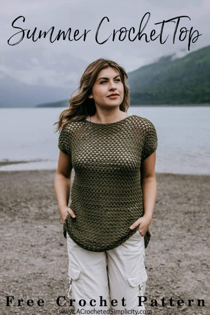 crochet mesh beach top