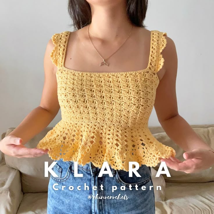 crochet lace peplum top