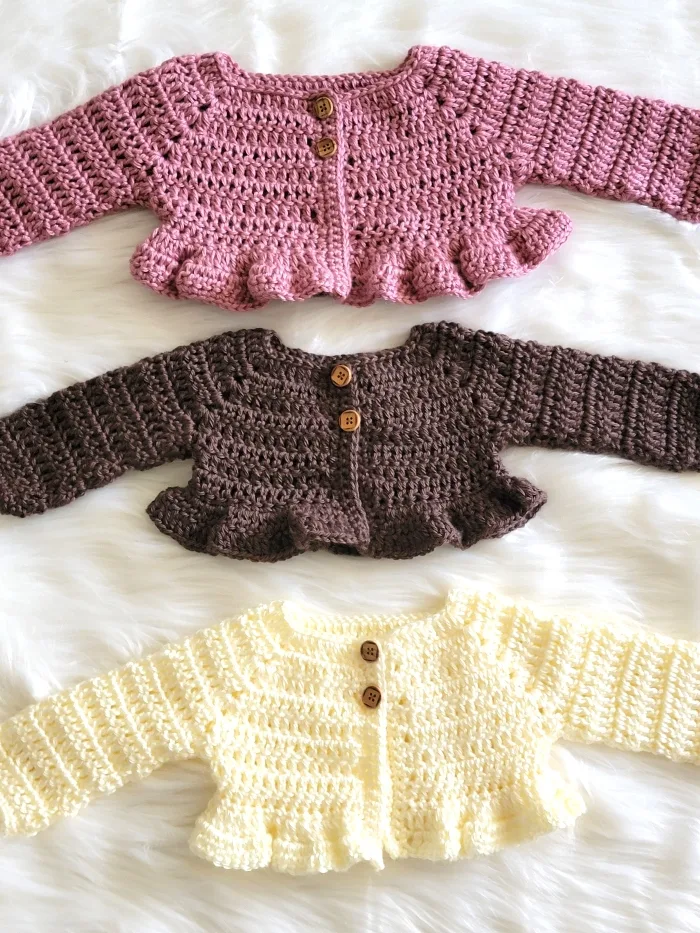 crochet baby cardigan