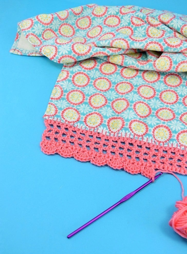 crochet towel edging