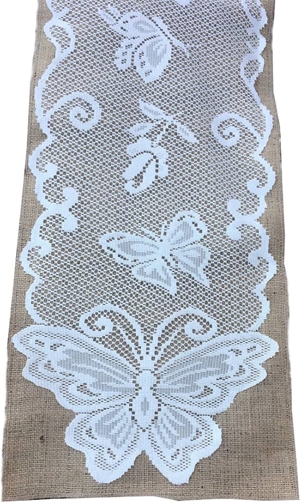lace burlap butterfly