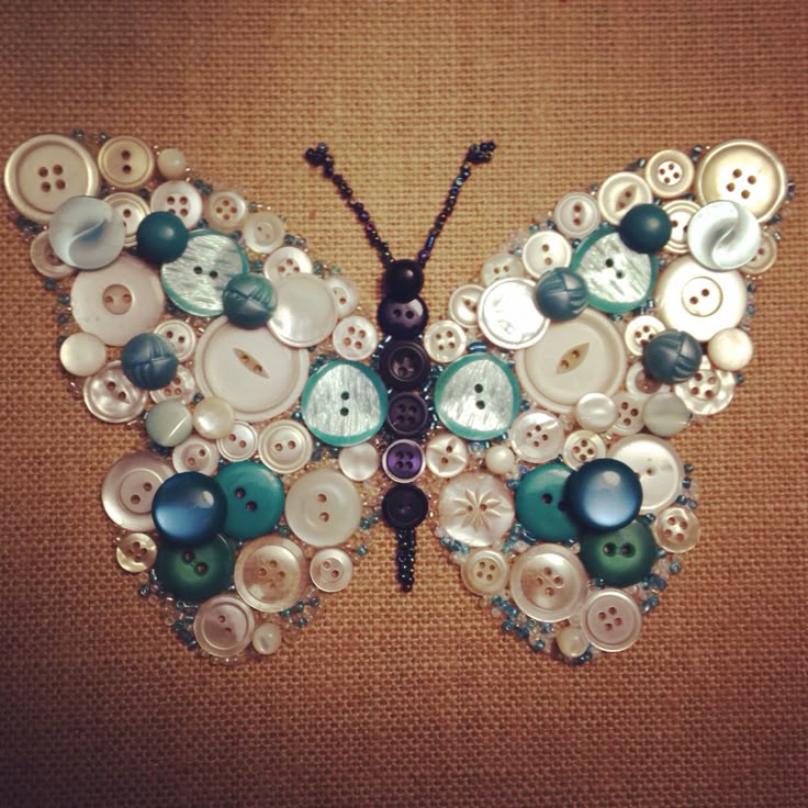 button burlap butterfly