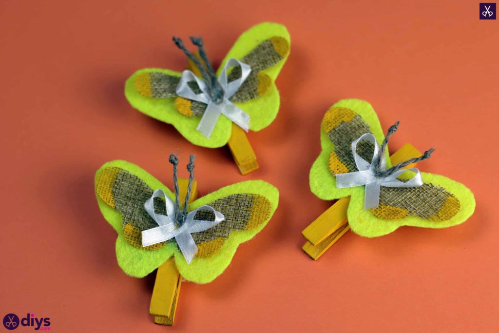 clothespin burlap butterfly