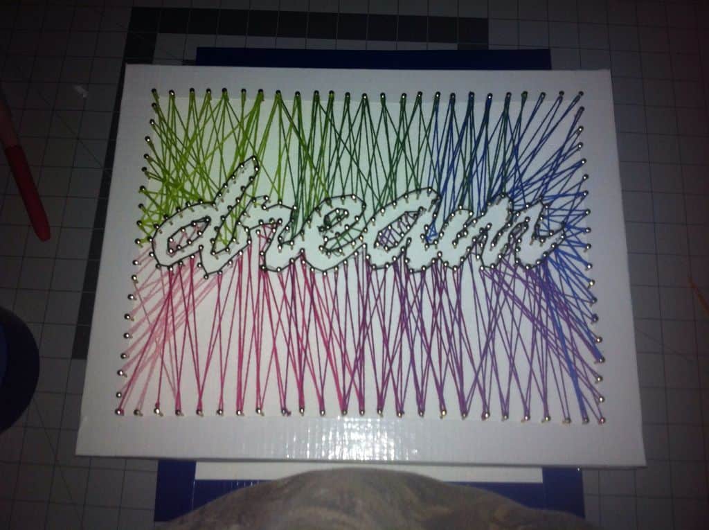 negative space string art