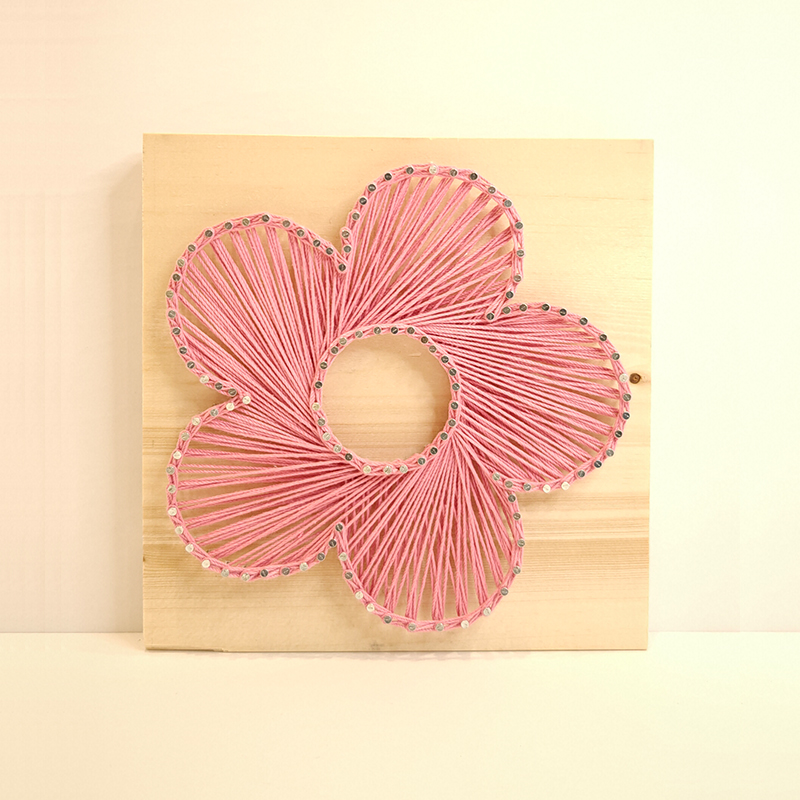 floral string art heart