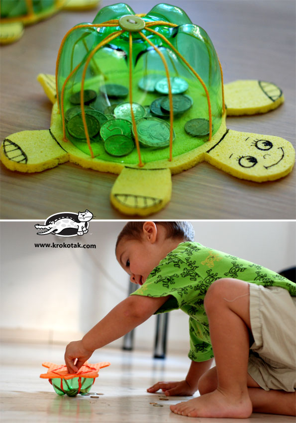 plastic bottle turtle craft