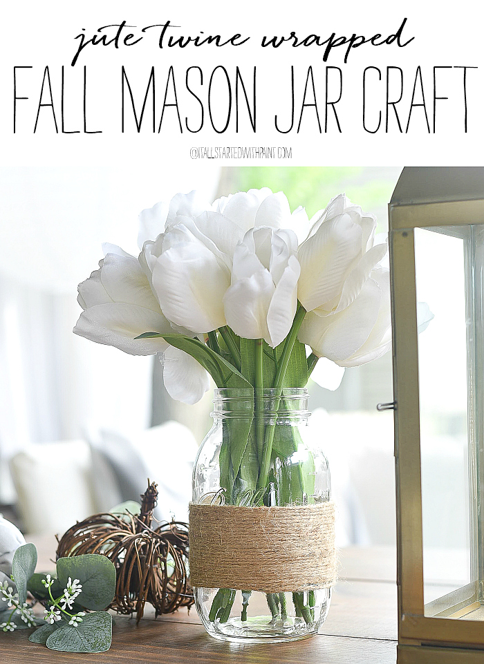 twine wrapped mason jar