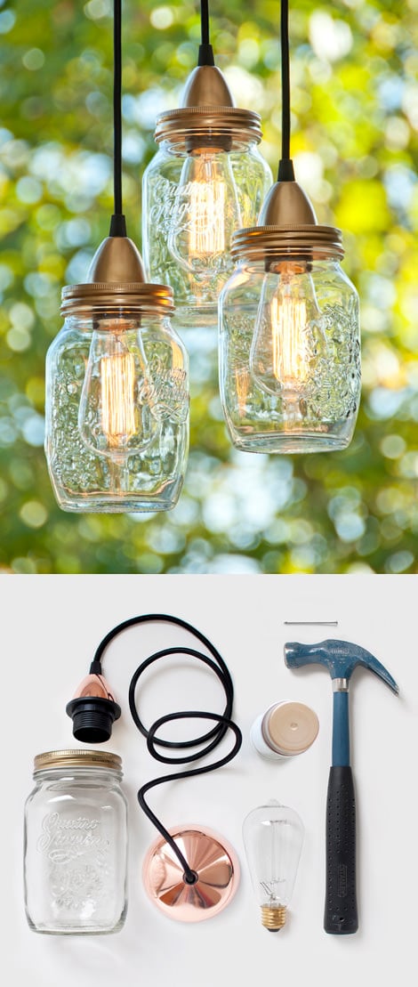 hanging mason jar sconce