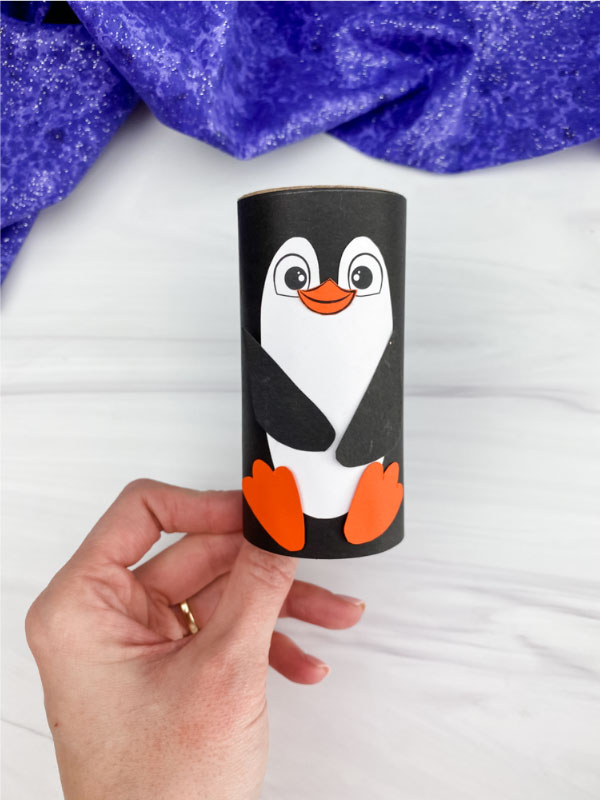toilet paper roll penguin