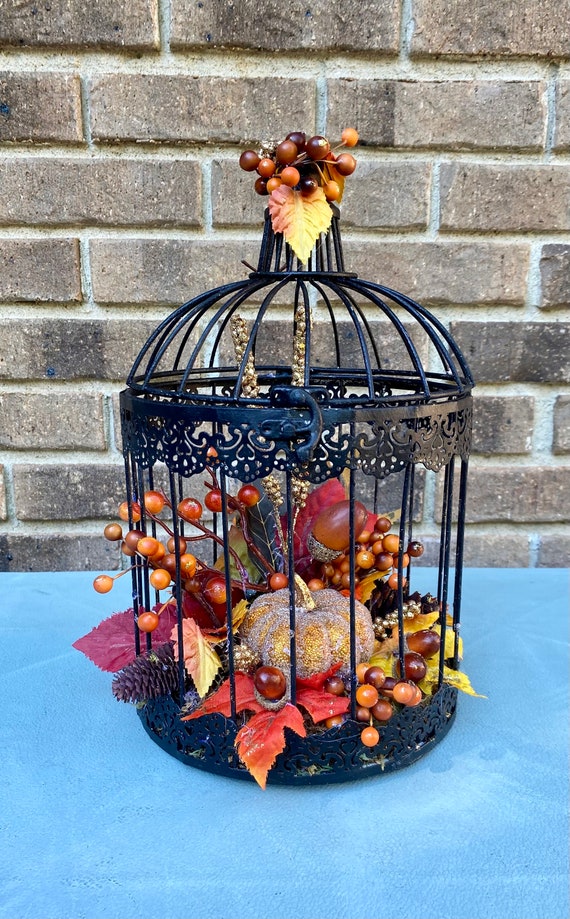fall-floral-birdcage