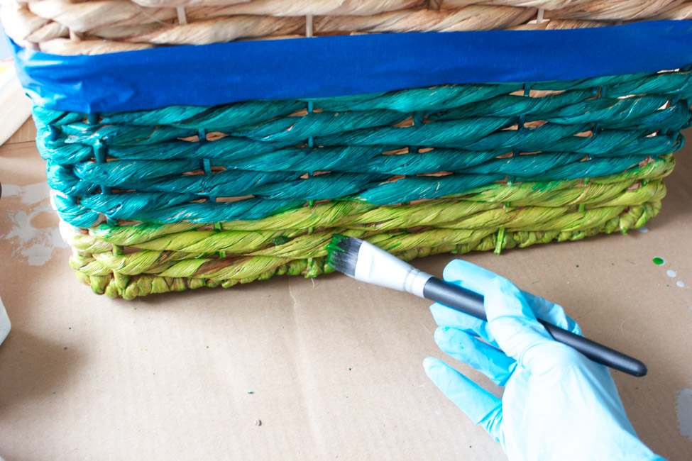 ombre dyed rope basket