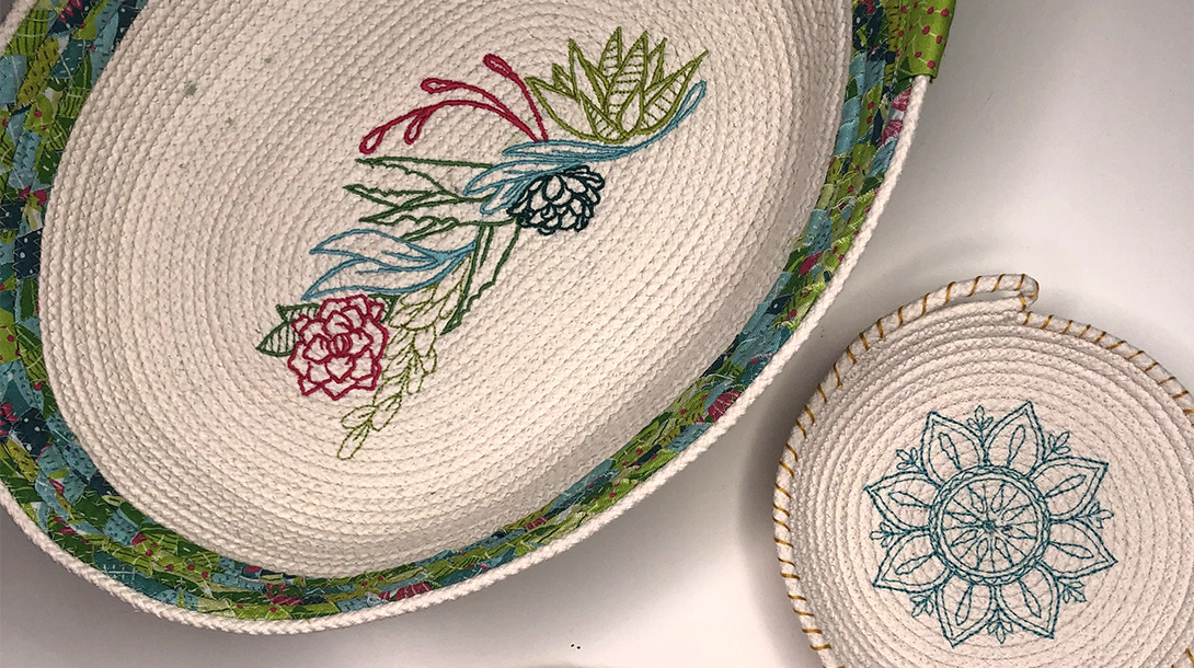 sewing machine rope basket