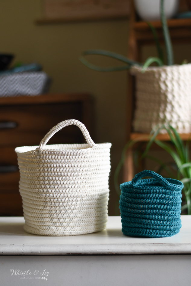 hanging rope basket
