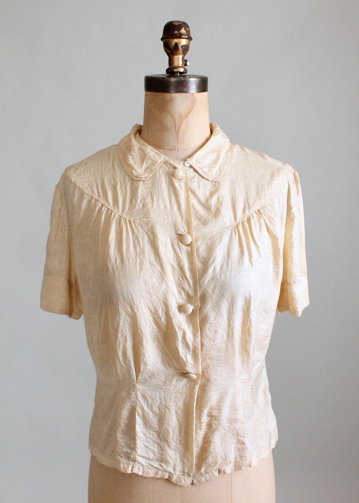 1940s sweetheart blouse
