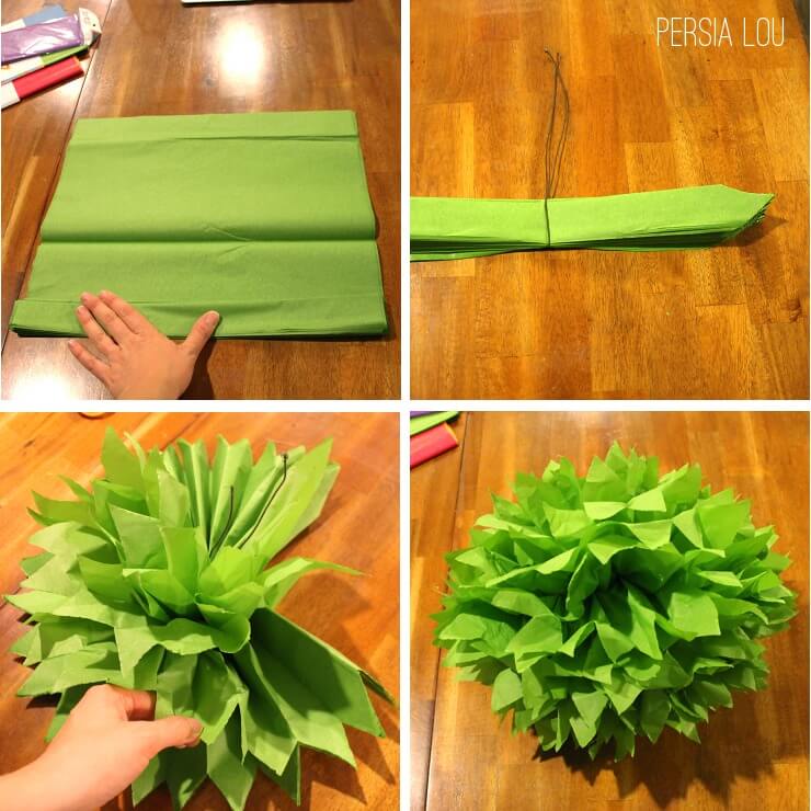 tissue paper pom pom