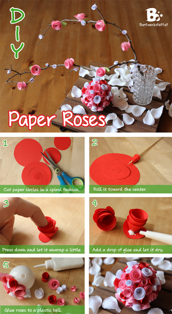 rolled paper rose ball