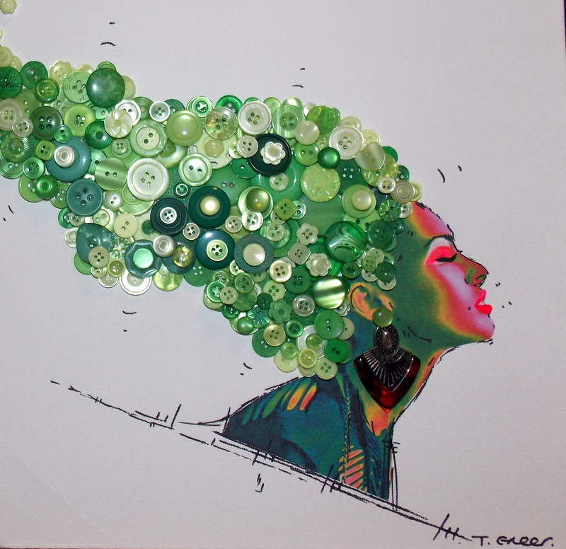 abstract button art