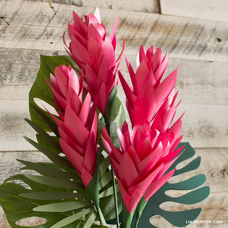 tropical paper flowers