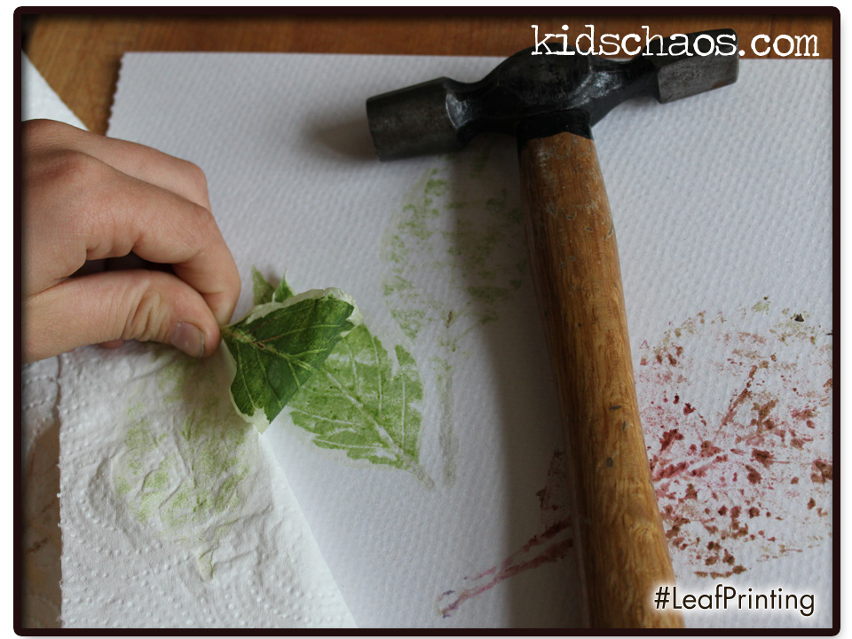 hammered leaf print