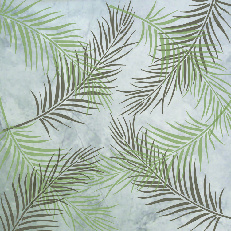 leaf stencil painting