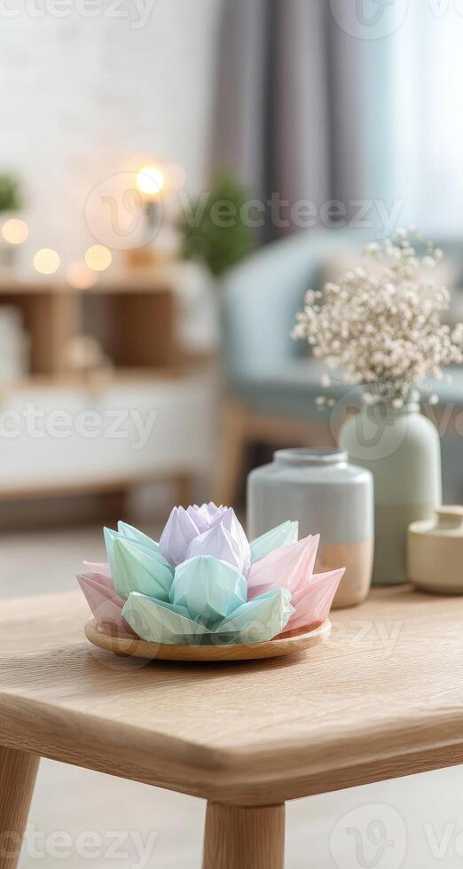 paper lotus centerpiece