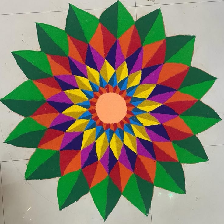 paper lotus rangoli