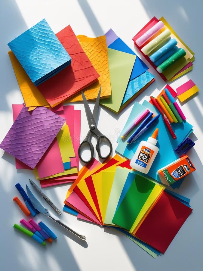 craft supplies paper scissors