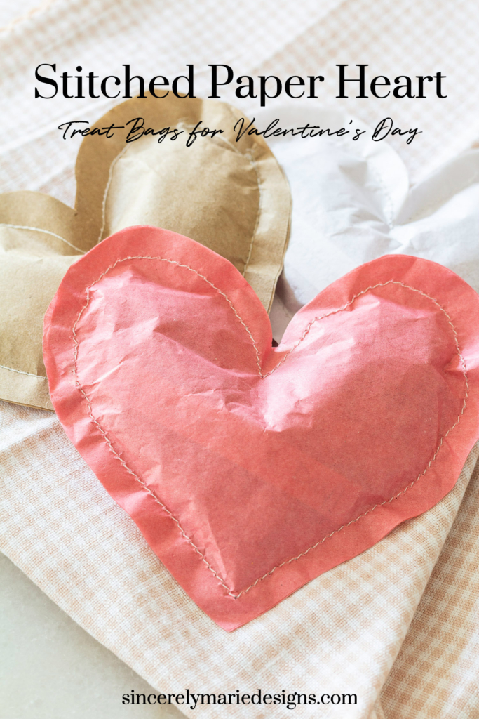 stitched paper hearts
