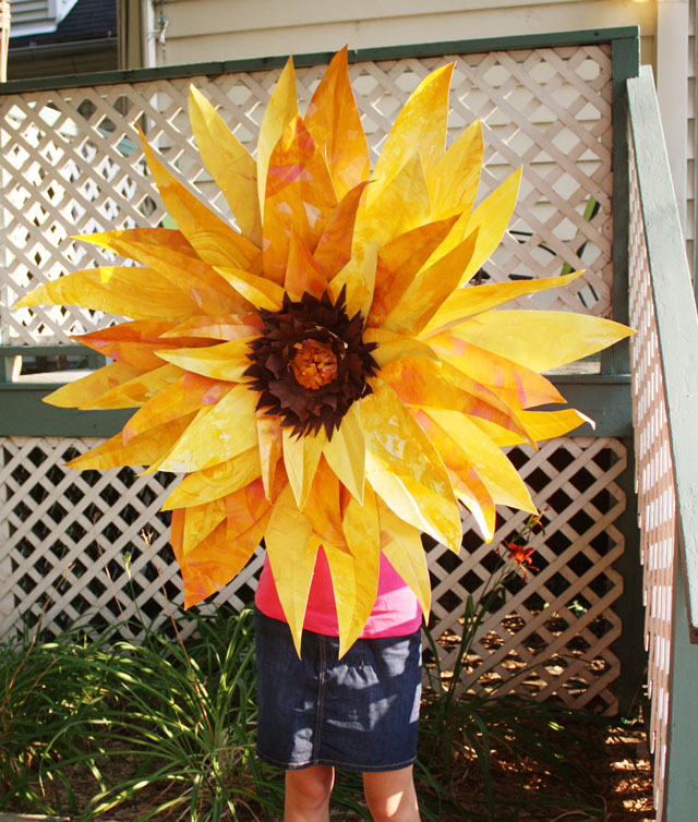 giant paper sunflowers