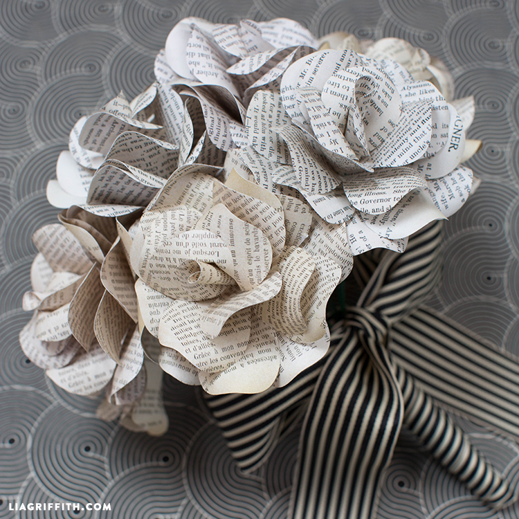 book page paper flowers