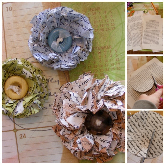 newspaper paper flowers
