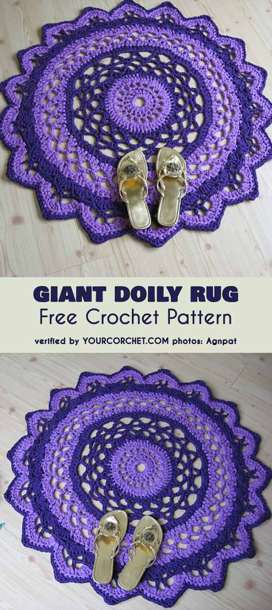 giant crochet doily rug