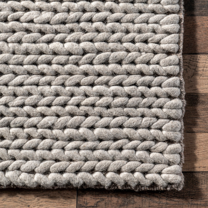 chunky wool rug
